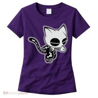 Funny Halloween Cute Ghost Skelekat Women's T-Shirt