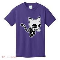 Funny Halloween Cute Ghost Skelekat Kids T-Shirt thumb 0