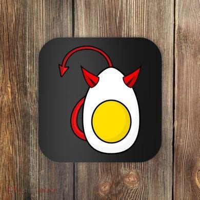 Funny Halloween, Cute Halloween, Deviled Egg Costume Coaster