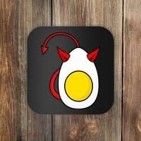 Funny Halloween, Cute Halloween, Deviled Egg Costume Coaster thumb 0