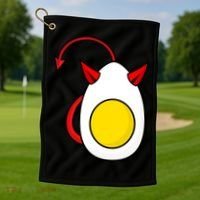 Funny Halloween, Cute Halloween, Deviled Egg Costume Golf Towel thumb 1