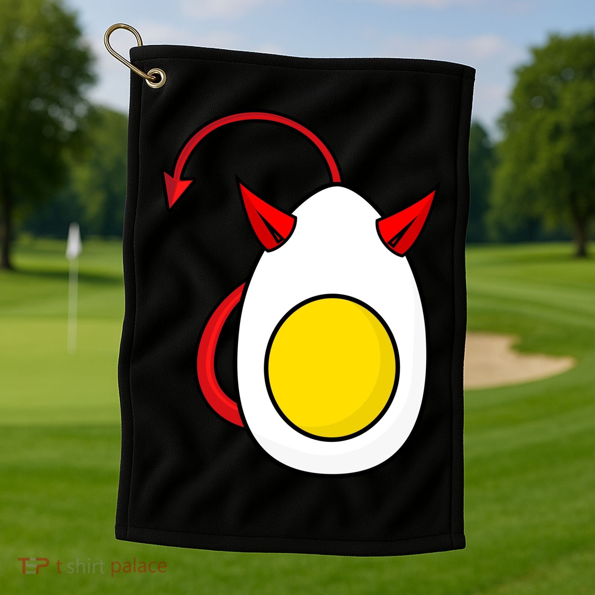 Funny Halloween, Cute Halloween, Deviled Egg Costume Golf Towel