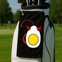 Funny Halloween, Cute Halloween, Deviled Egg Costume Golf Towel thumb 2
