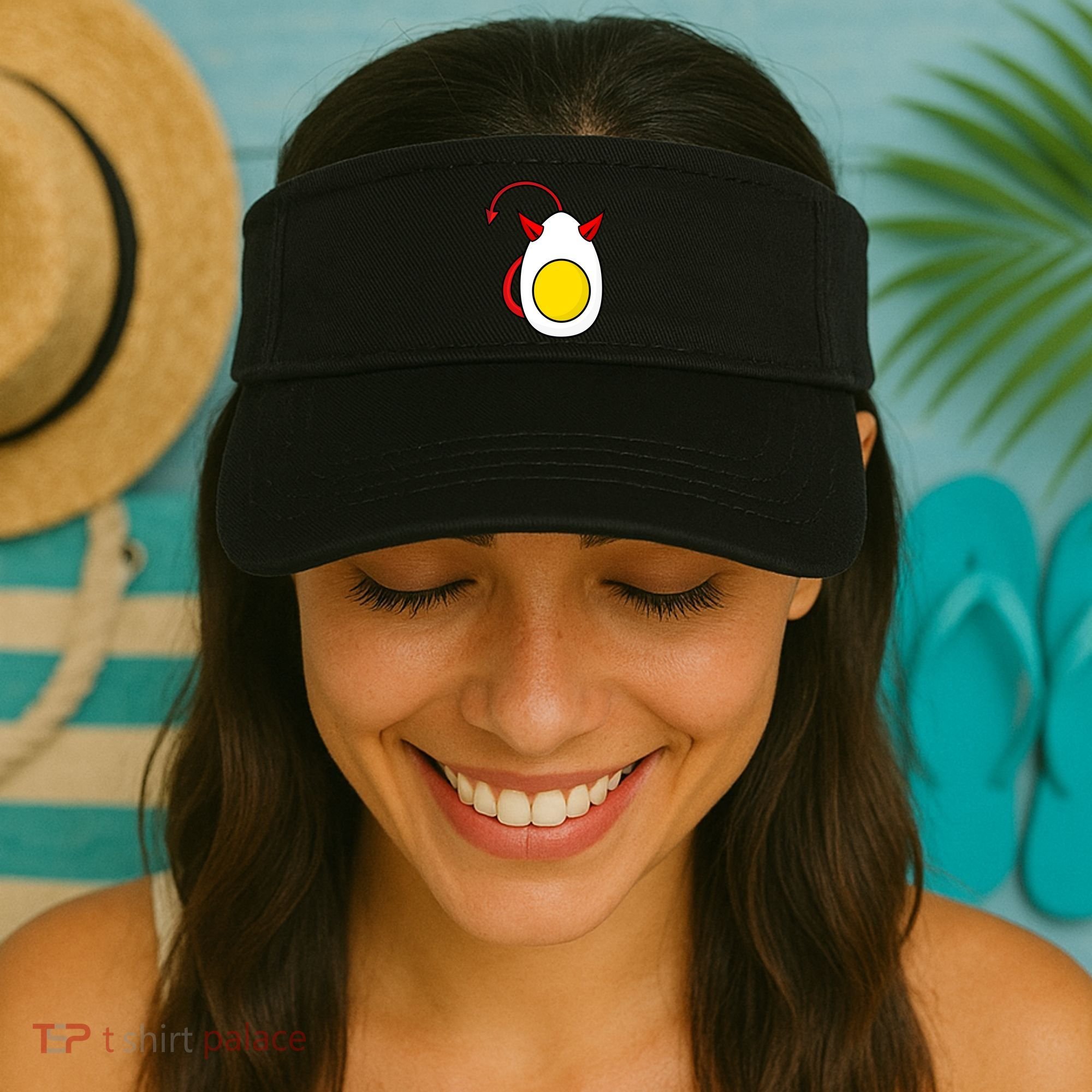 Funny Halloween, Cute Halloween, Deviled Egg Costume Visor