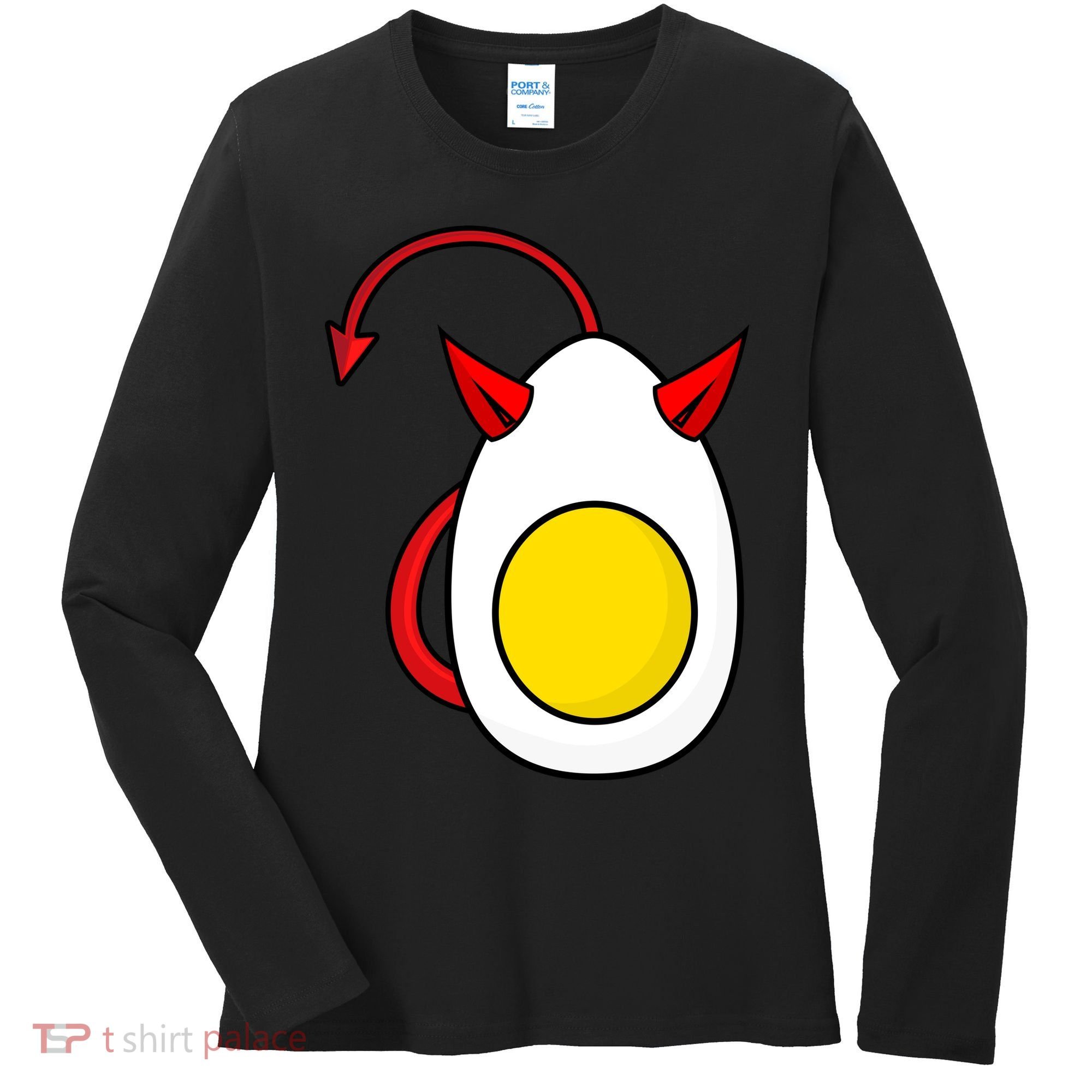 Funny Halloween, Cute Halloween, Deviled Egg Costume Women's Long Sleeve Shirt
