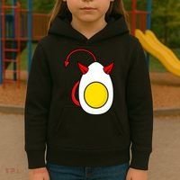 Funny Halloween, Cute Halloween, Deviled Egg Costume Kids Hoodie thumb 3