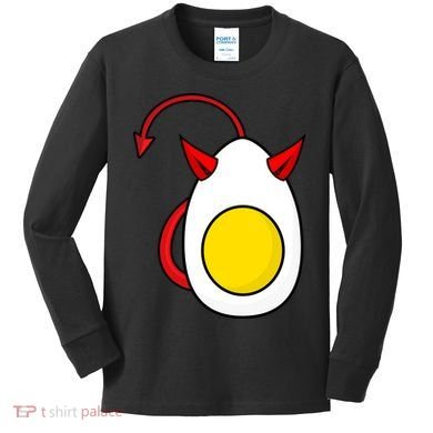 Funny Halloween, Cute Halloween, Deviled Egg Costume Kids Long Sleeve Shirt