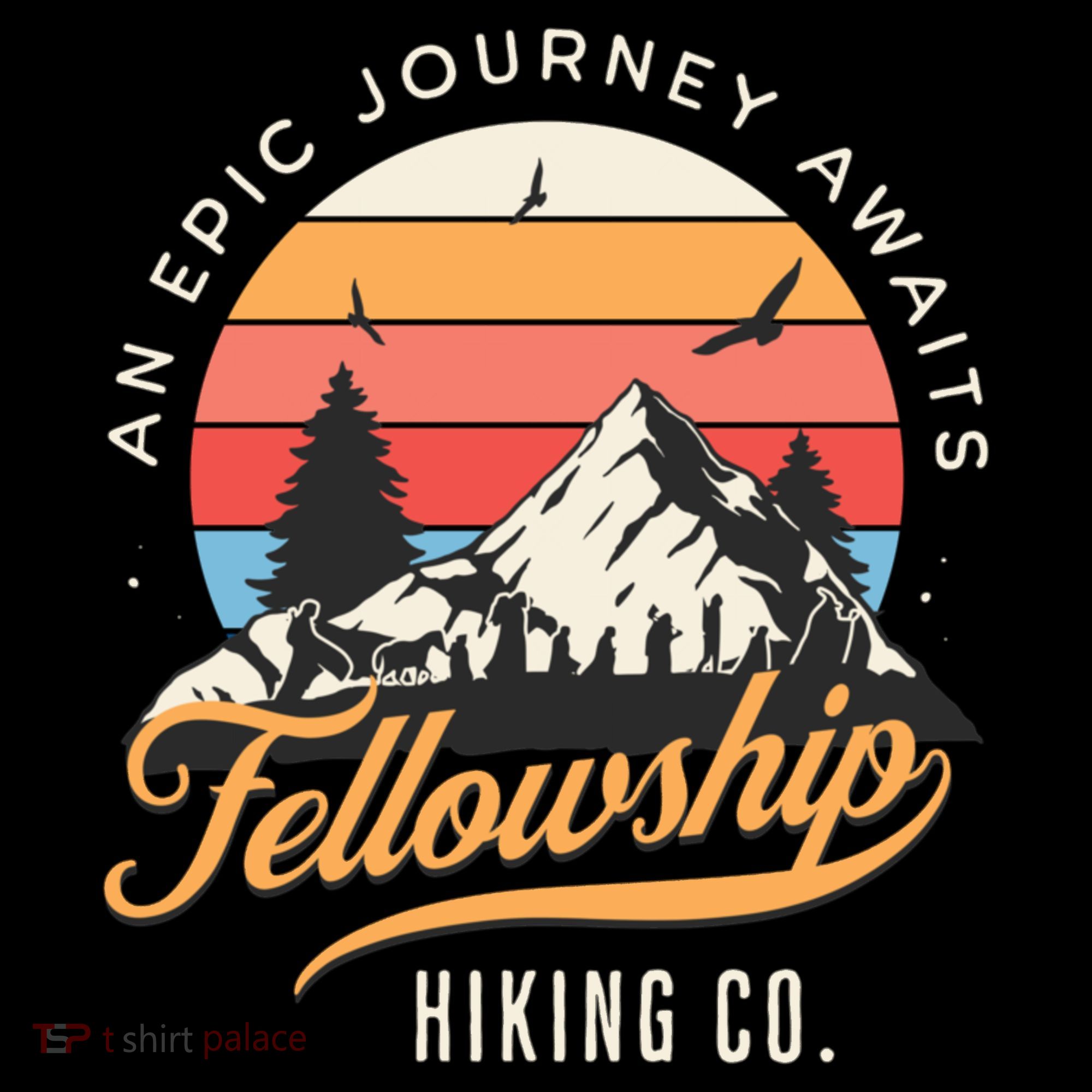 Fellowship Hiking Co An Epic Journey Awaits Black Fantasy Coffee Mug