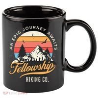 Fellowship Hiking Co An Epic Journey Awaits Black Fantasy 11oz C Handle Ceramic Mug thumb 0