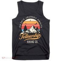Fellowship Hiking Co An Epic Journey Awaits Black Fantasy Tank Top thumb 0