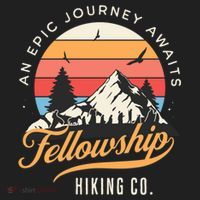 Fellowship Hiking Co An Epic Journey Awaits Black Fantasy Golf Towel thumb 3