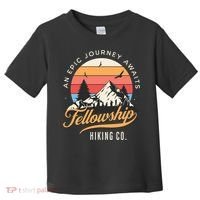 Fellowship Hiking Co An Epic Journey Awaits Black Fantasy Toddler T-Shirt thumb 0