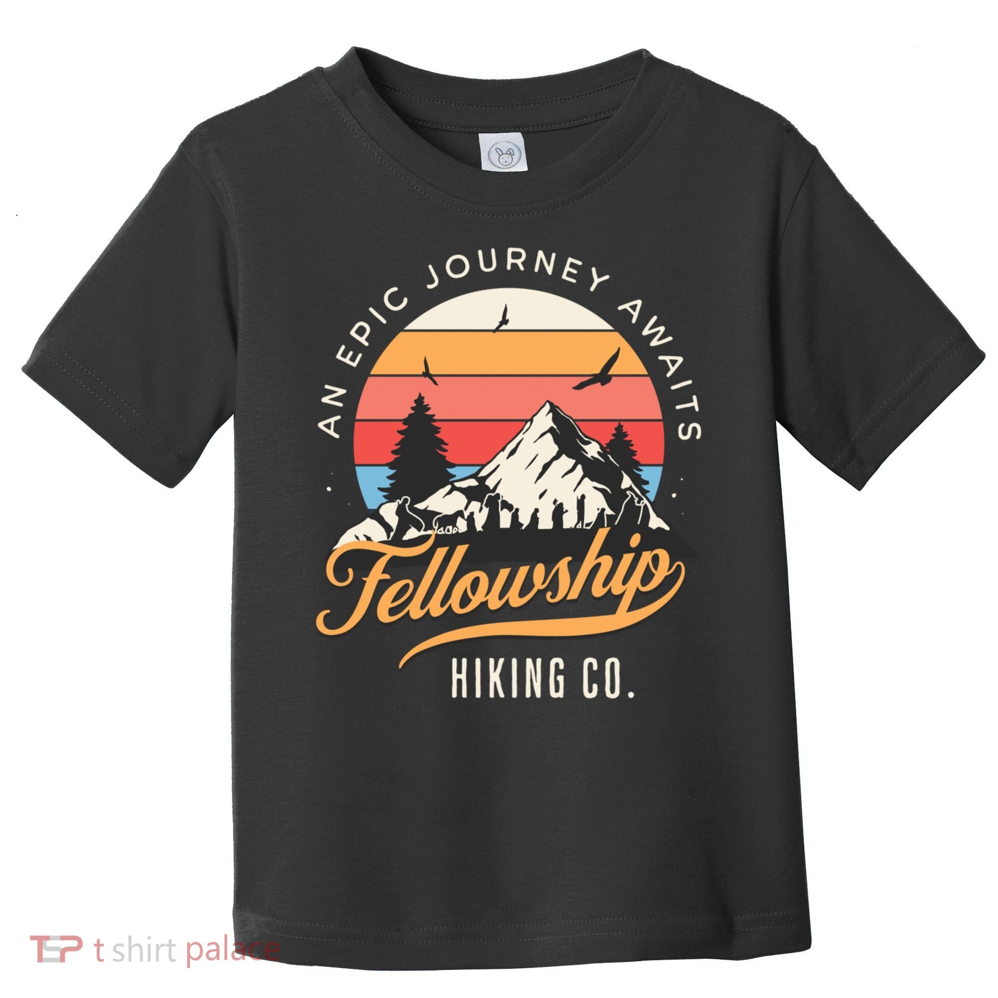 Fellowship Hiking Co An Epic Journey Awaits Black Fantasy Toddler T-Shirt