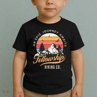 Fellowship Hiking Co An Epic Journey Awaits Black Fantasy Toddler T-Shirt thumb 2