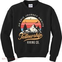 Fellowship Hiking Co An Epic Journey Awaits Black Fantasy Kids Sweatshirt thumb 0