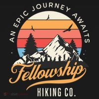 Fellowship Hiking Co An Epic Journey Awaits Black Fantasy Kids Sweatshirt thumb 2