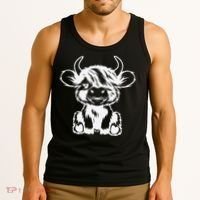 Funny Highland Cow Gift Tank Top thumb 3
