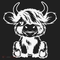 Funny Highland Cow Gift Golf Towel thumb 3