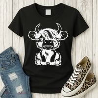 Funny Highland Cow Gift Women's T-Shirt thumb 3
