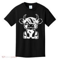 Funny Highland Cow Gift Kids T-Shirt thumb 0