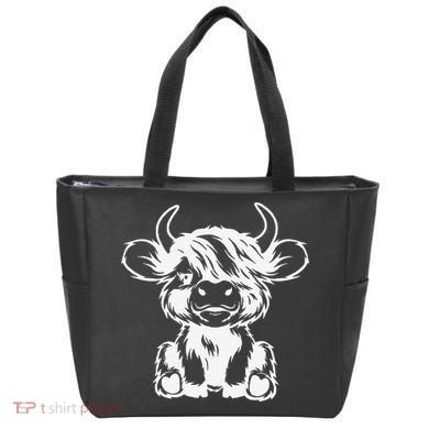 Funny Highland Cow Gift Tote Bag