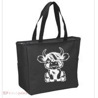Funny Highland Cow Gift Tote Bag thumb 2