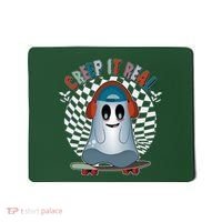 Funny Halloween Creep It Real Skateboarding Ghost Mousepad thumb 0