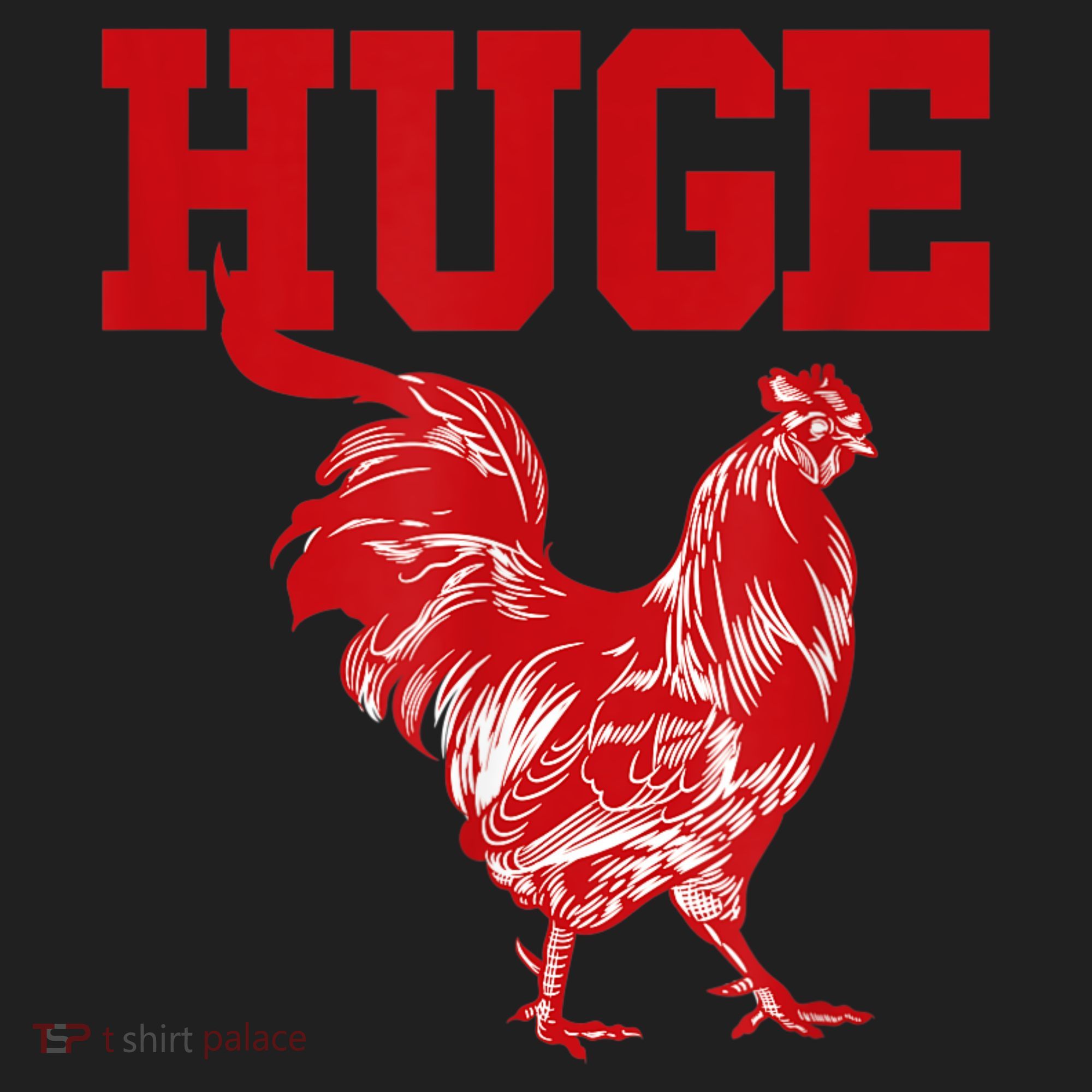 Funny Huge Cock Mens Rooster Graphic Women's Sweatshirt