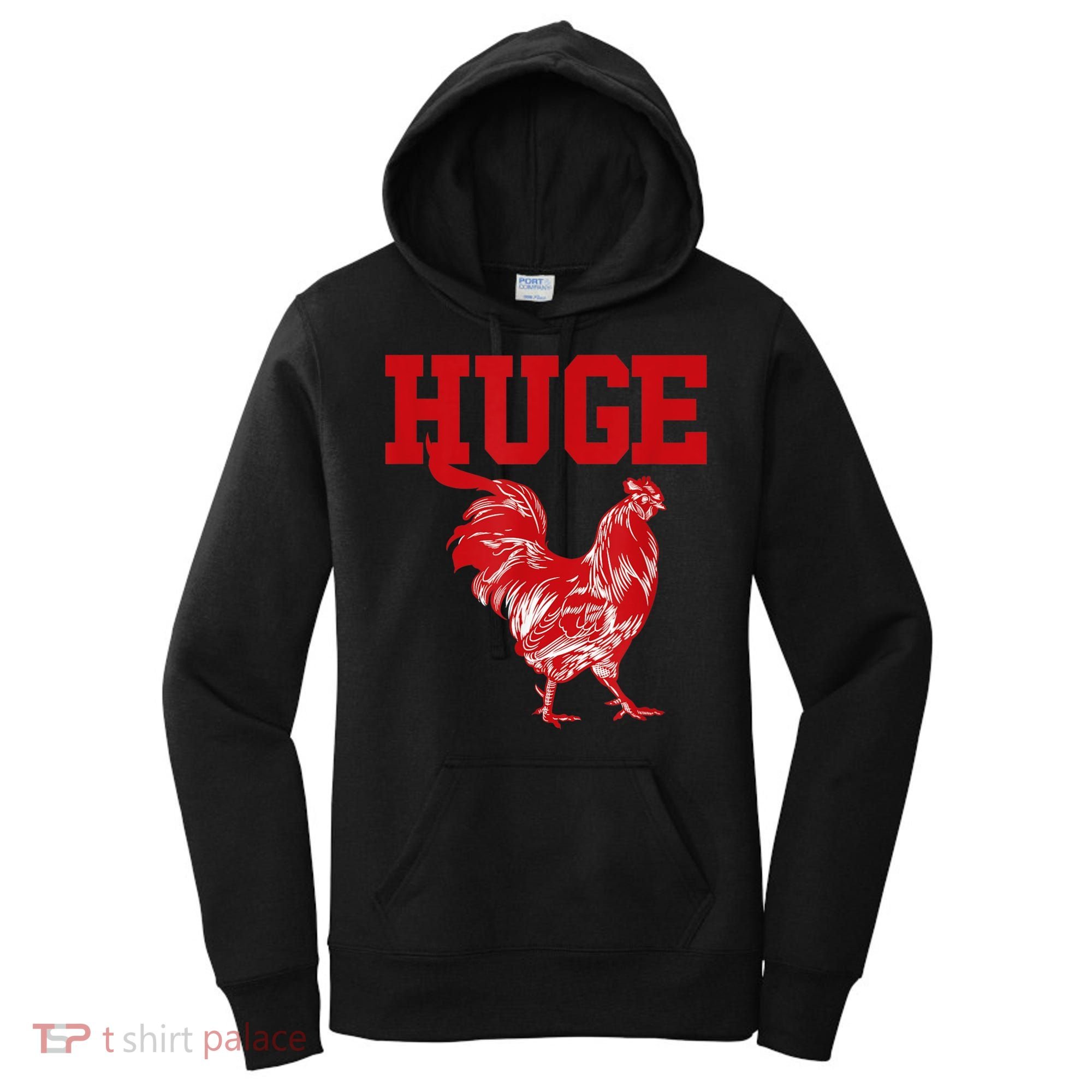 Funny Huge Cock Mens Rooster Graphic Women's Hoodie