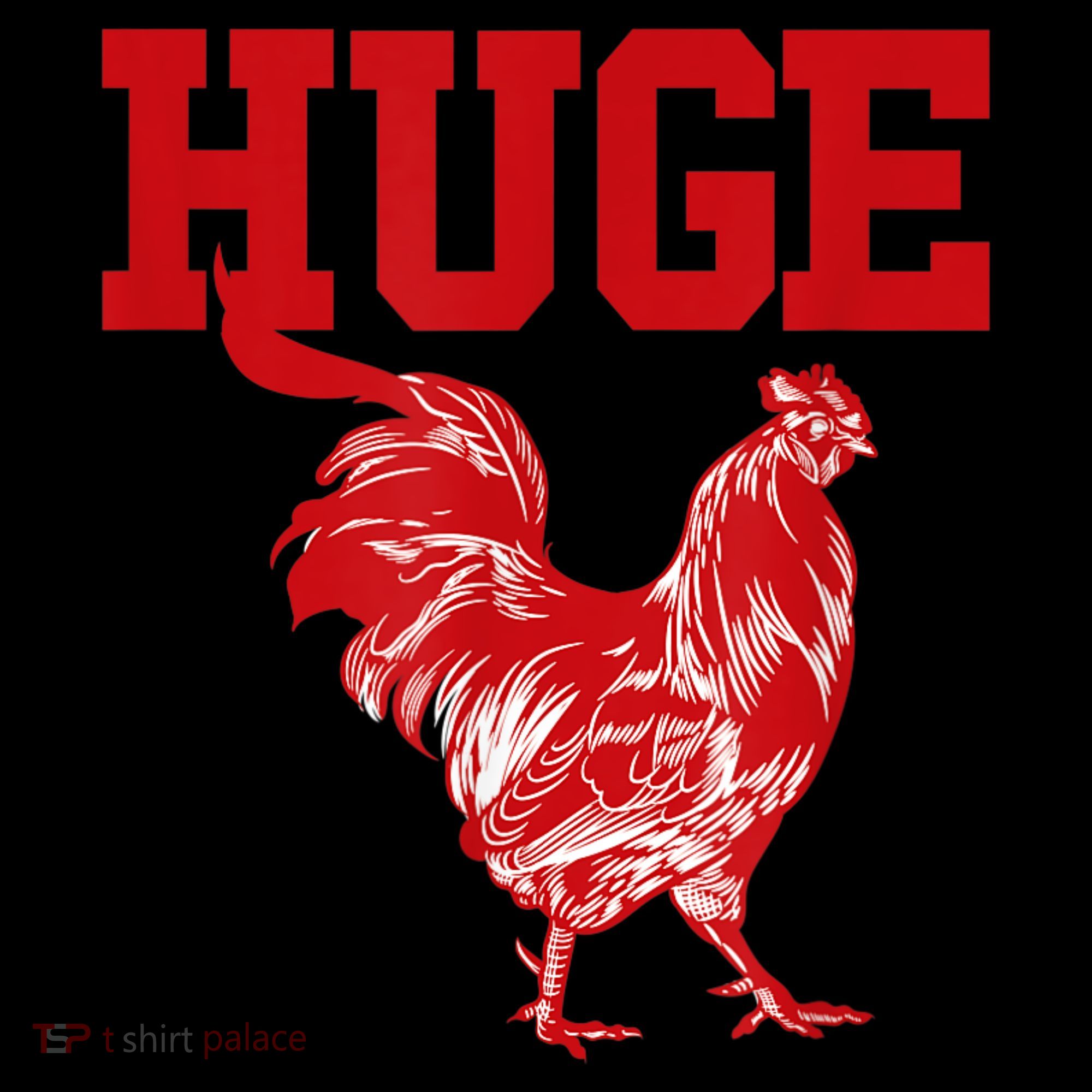 Funny Huge Cock Mens Rooster Graphic Women's Hoodie