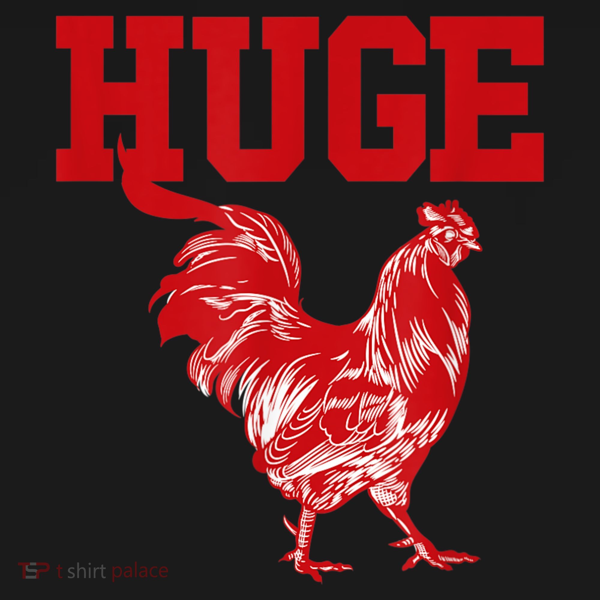 Funny Huge Cock Mens Rooster Graphic Women's Tank Top