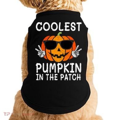 Funny Halloween Coolest Pumpkin In The Patch Glasses Gift Doggie Tank