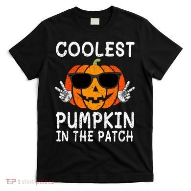 Funny Halloween Coolest Pumpkin In The Patch Glasses Gift T-Shirt