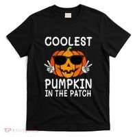 Funny Halloween Coolest Pumpkin In The Patch Glasses Gift T-Shirt thumb 0