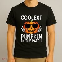 Funny Halloween Coolest Pumpkin In The Patch Glasses Gift T-Shirt thumb 3