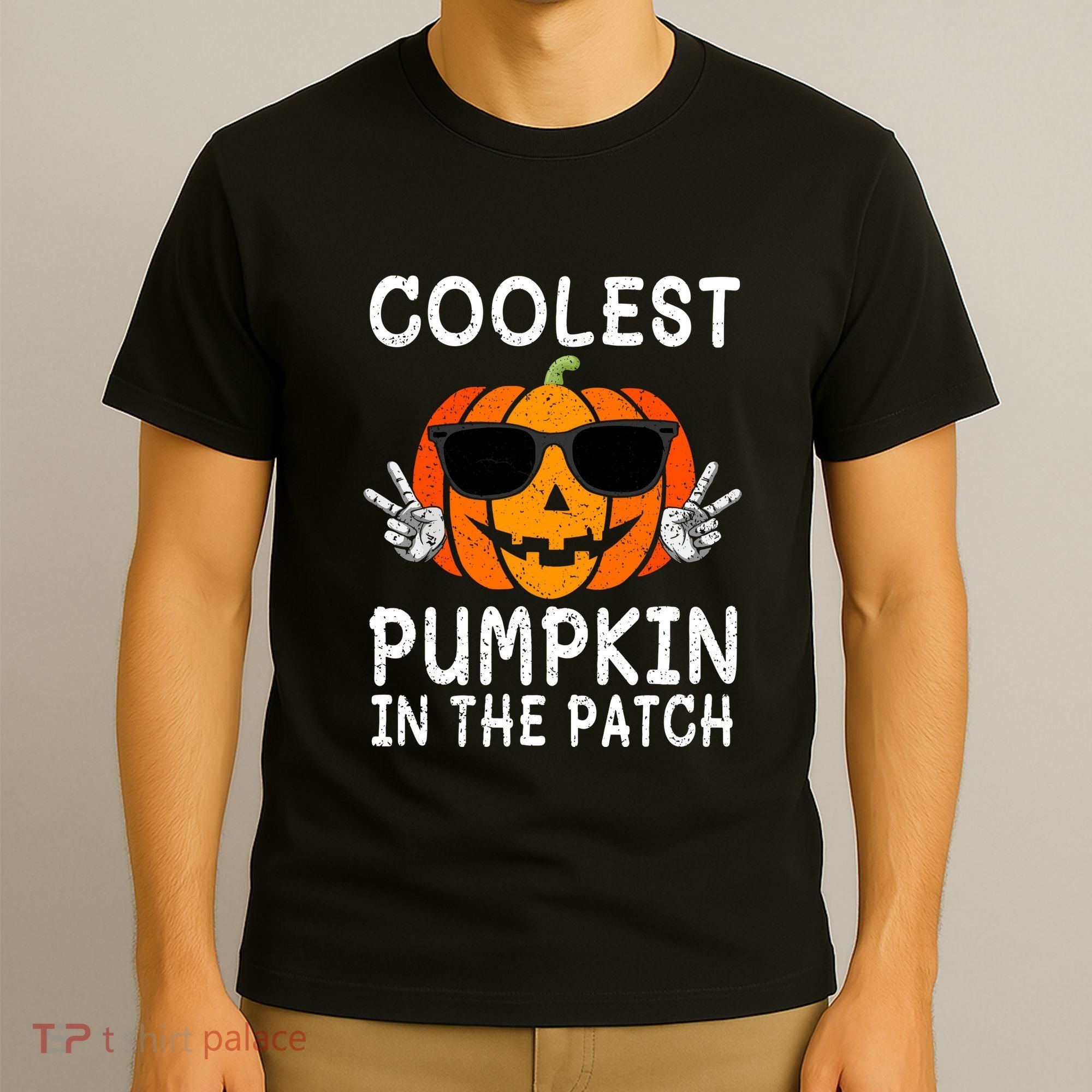 Funny Halloween Coolest Pumpkin In The Patch Glasses Gift T-Shirt