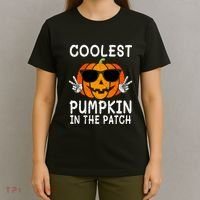 Funny Halloween Coolest Pumpkin In The Patch Glasses Gift T-Shirt thumb 4