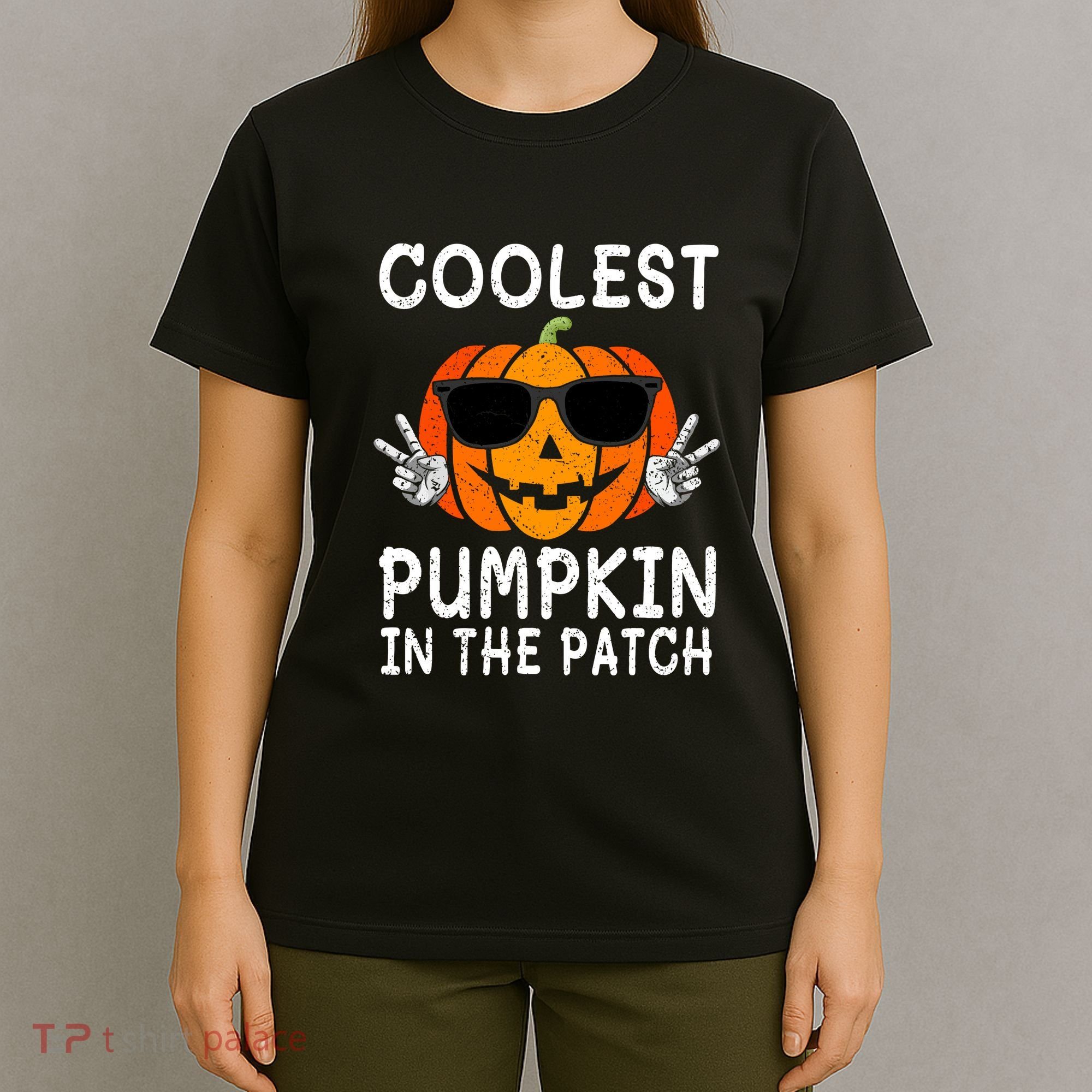 Funny Halloween Coolest Pumpkin In The Patch Glasses Gift T-Shirt