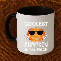 Funny Halloween Coolest Pumpkin In The Patch Glasses Gift Coffee Mug thumb 2