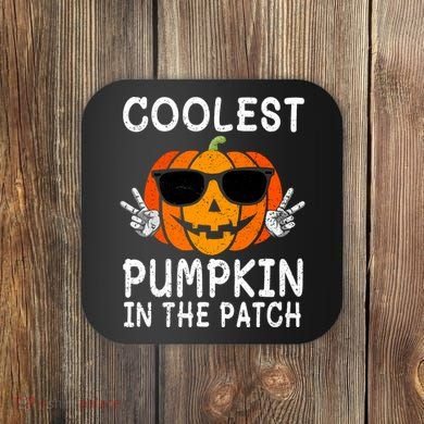 Funny Halloween Coolest Pumpkin In The Patch Glasses Gift Coaster