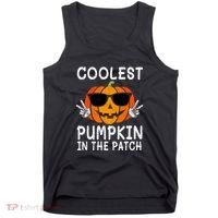 Funny Halloween Coolest Pumpkin In The Patch Glasses Gift Tank Top thumb 0