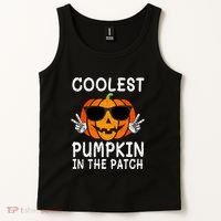 Funny Halloween Coolest Pumpkin In The Patch Glasses Gift Tank Top thumb 2