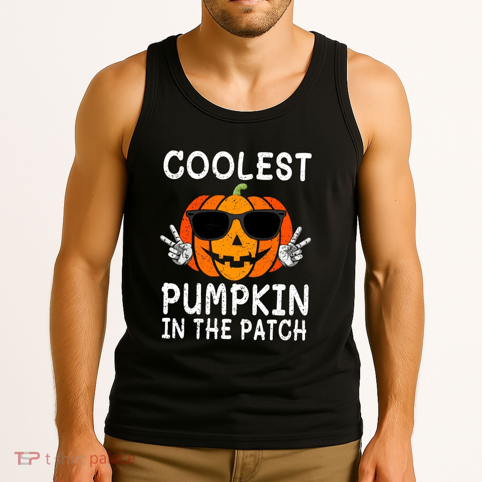 Funny Halloween Coolest Pumpkin In The Patch Glasses Gift Tank Top