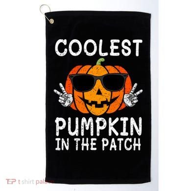 Funny Halloween Coolest Pumpkin In The Patch Glasses Gift Golf Towel