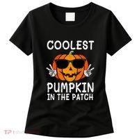 Funny Halloween Coolest Pumpkin In The Patch Glasses Gift Women's T-Shirt thumb 0
