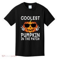 Funny Halloween Coolest Pumpkin In The Patch Glasses Gift Kids T-Shirt thumb 0