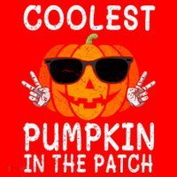 Funny Halloween Coolest Pumpkin In The Patch Glasses Gift Santa Hat thumb 1