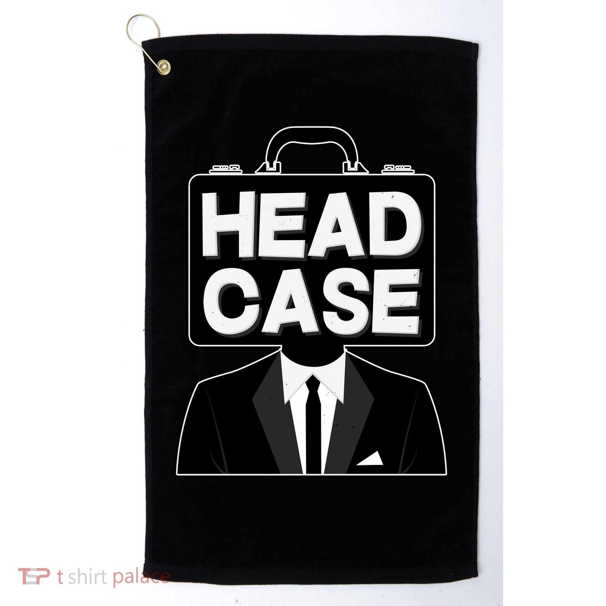 Funny Head Case Man Golf Towel
