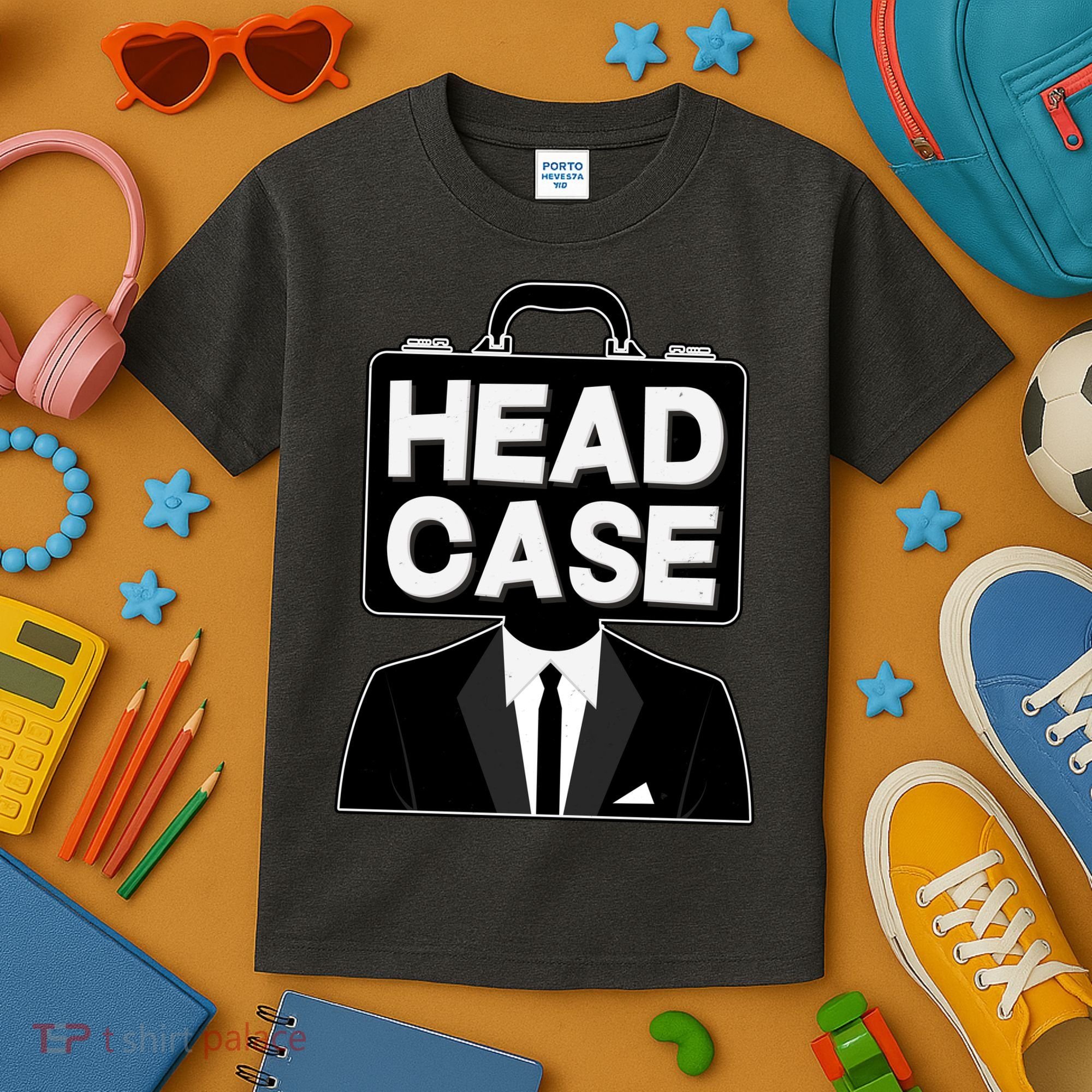 Funny Head Case Man Kids T-Shirt