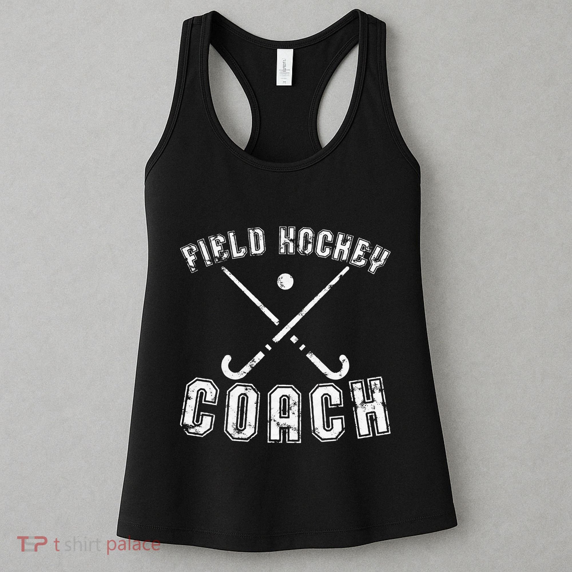 Field Hockey Coach Gifts Distressed Field Hockey Coach Women's Tank Top
